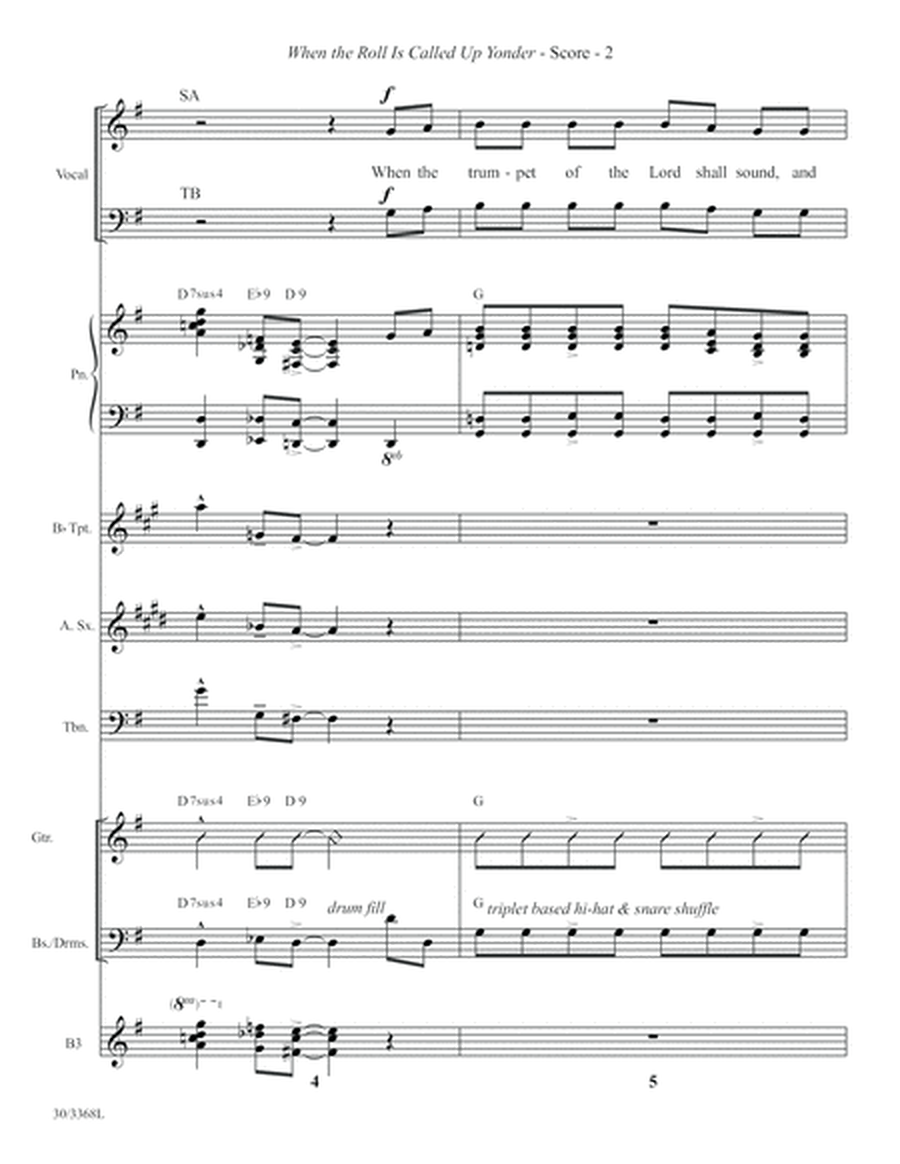 When the Roll Is Called Up Yonder - Instrumental Ensemble Score and Parts - Digi