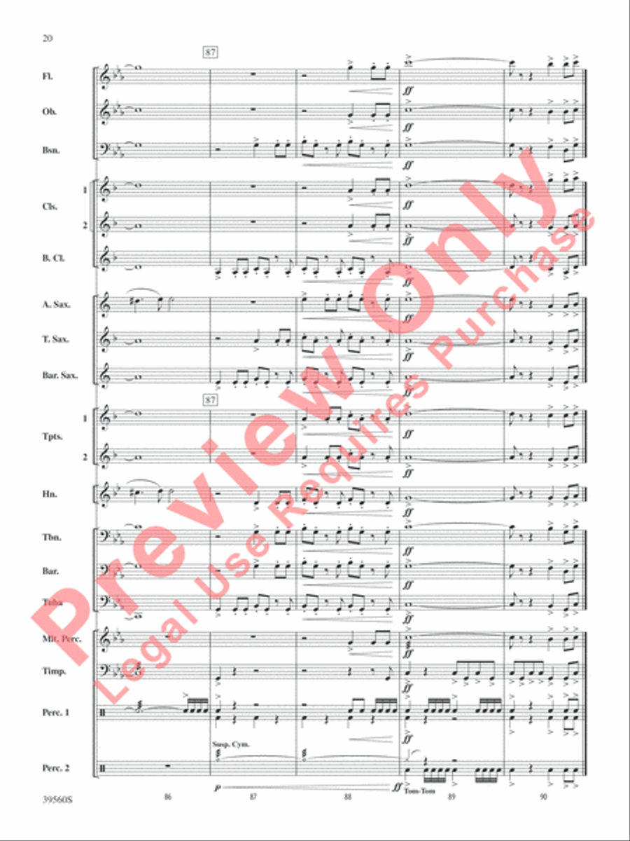Pyramid of the Sun Pyramid of the Sun Concert Band scores gallery preview page 20