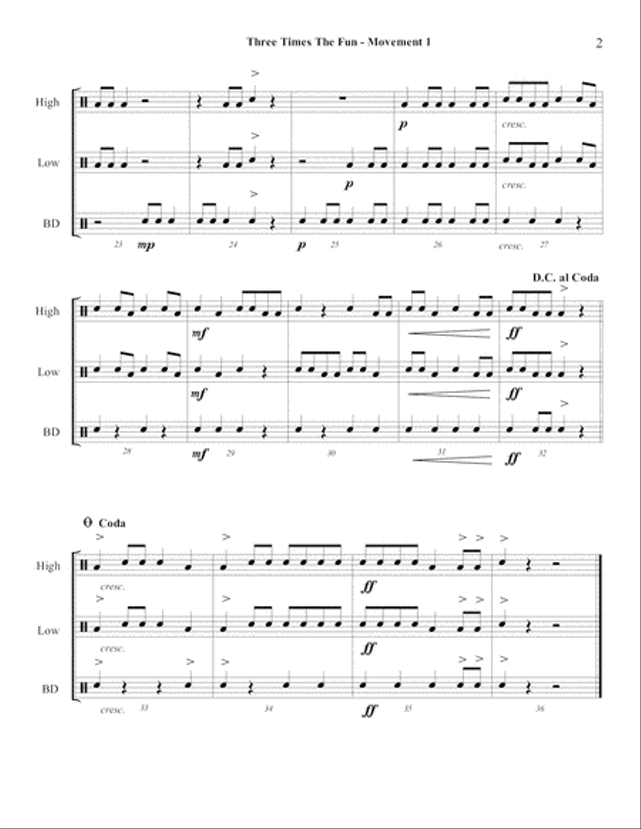 Three Times The Fun Percussion Ensemble scores gallery preview page 3