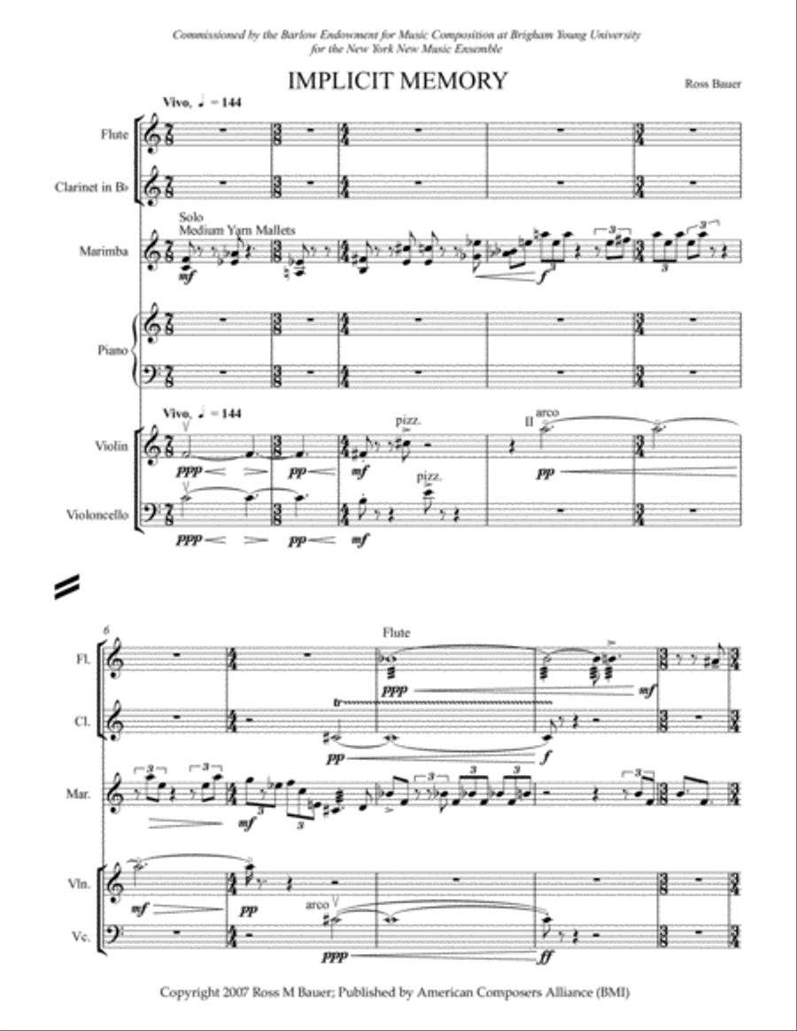 [Bauer] Implicit Memory Small Ensemble scores gallery preview page 5