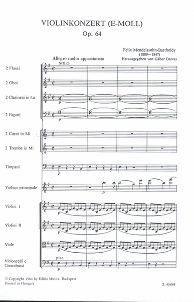 Violinkonzert E-Moll Op. 64