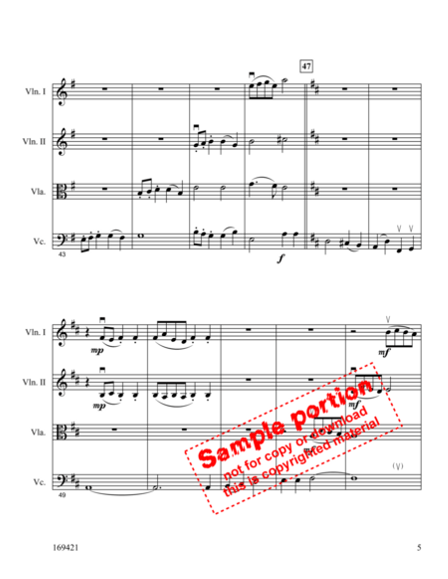 I Sing The Mighty Power I Sing The Mighty Power String Quartet scores gallery preview page 3