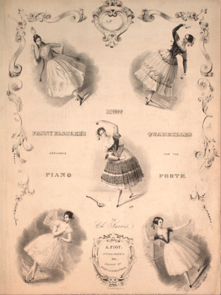Melle. Fanny Elssler's Quadrilles Piano Solo scores gallery preview page 1