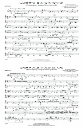 A New World---Movement One: Horn in B flat