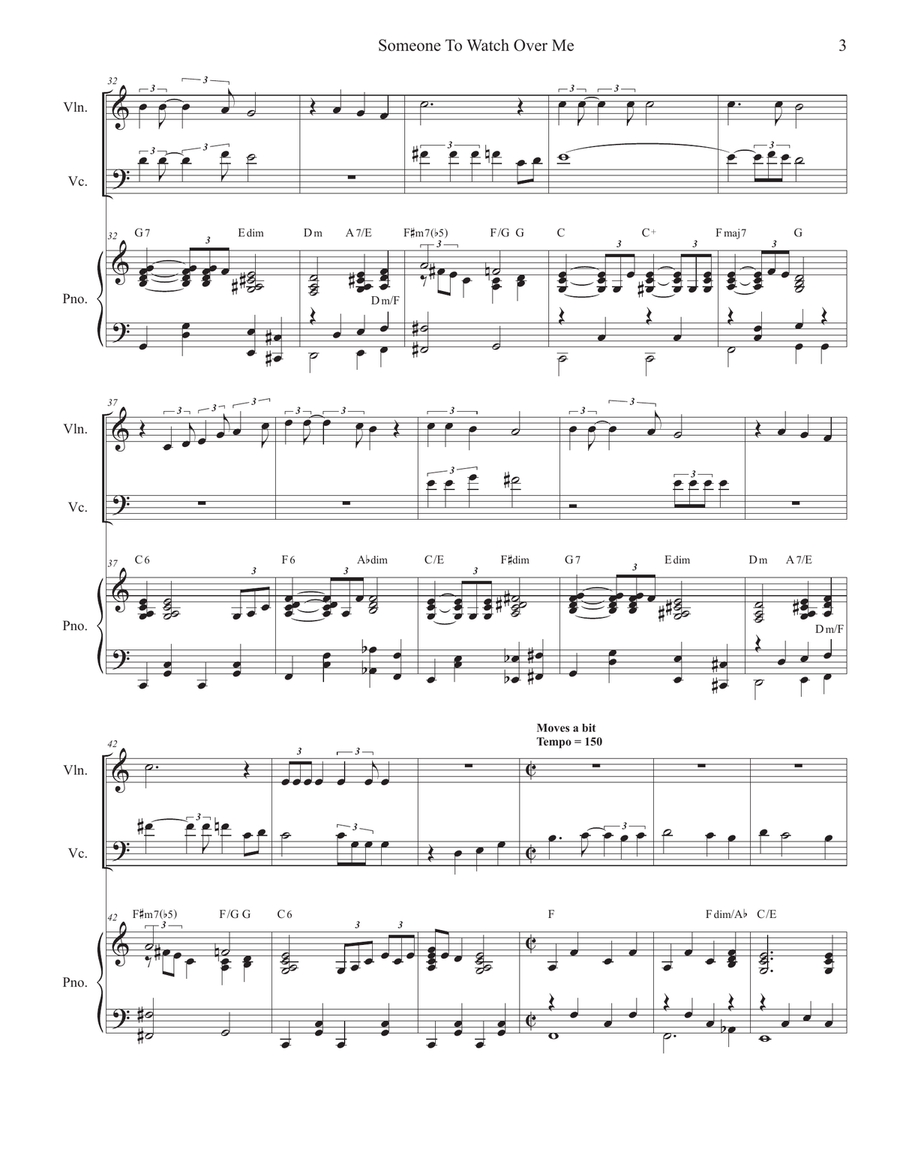 Someone To Watch Over Me Piano Trio scores gallery preview page 3