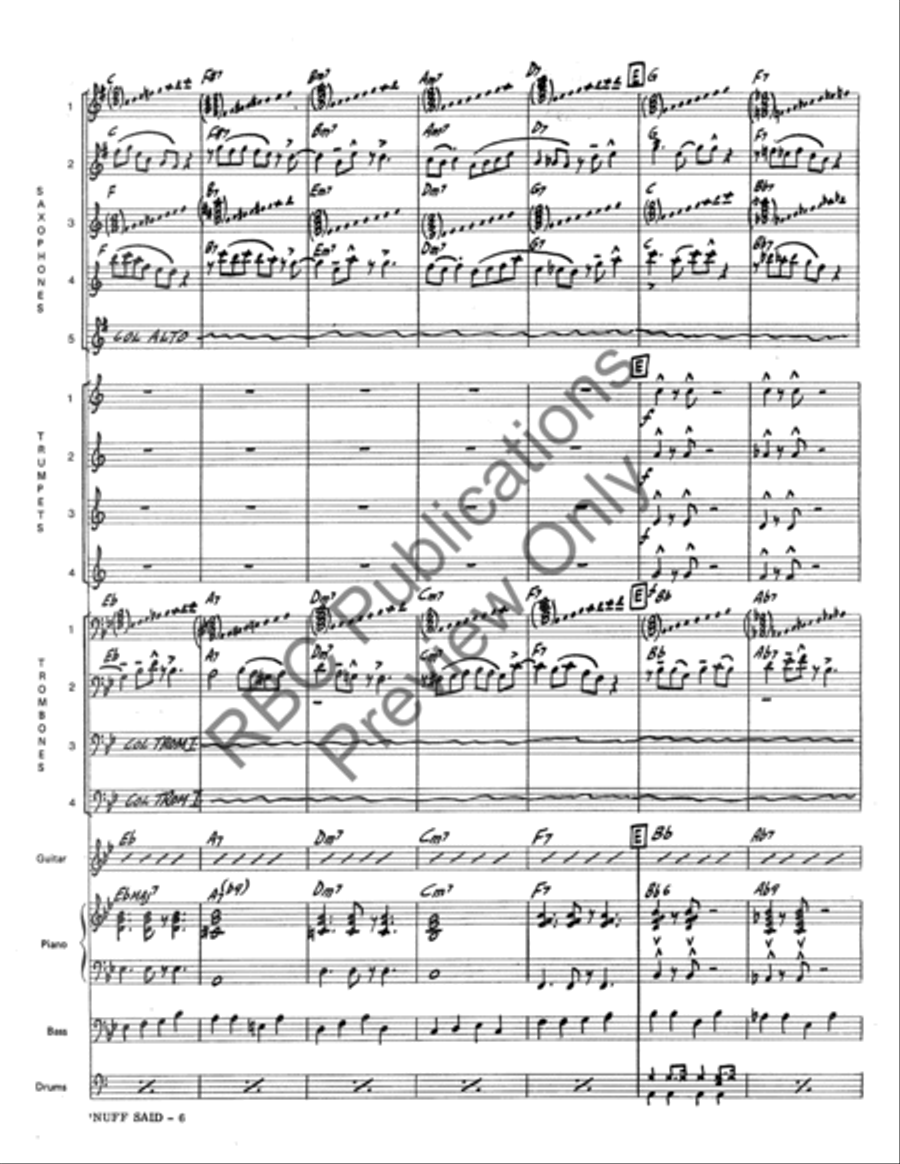 Nuff Said (Score) Nuff Said (Score) Jazz Ensemble scores gallery preview page 8