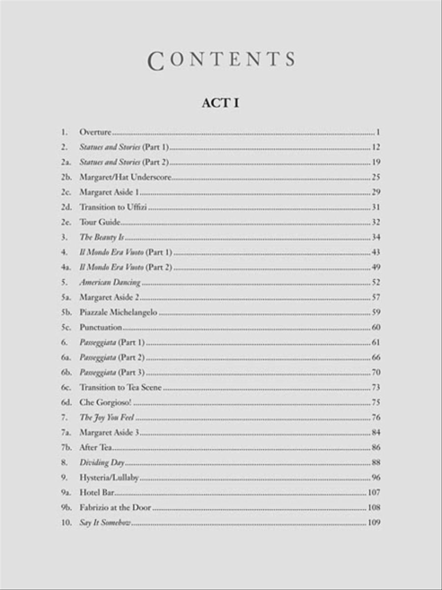 The Light in the Piazza Piano, Vocal scores gallery preview page 3