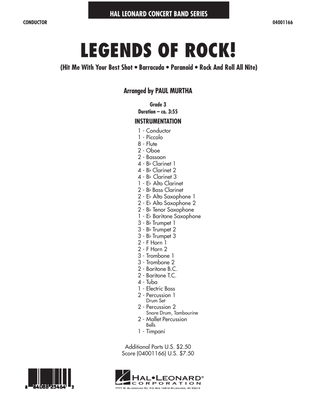 Book cover for Legends Of Rock! - Conductor Score (Full Score)