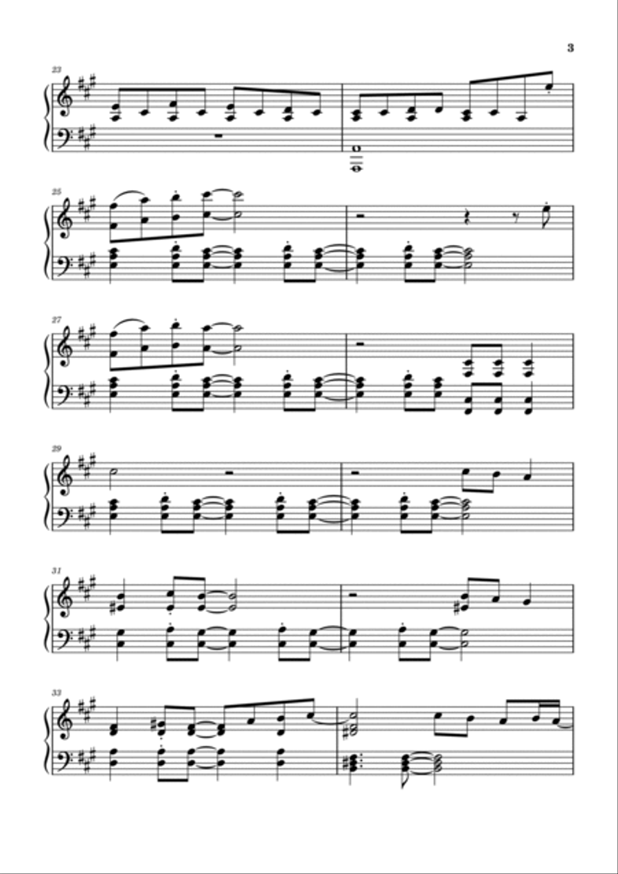 In The Light In The Light Piano Solo scores gallery preview page 3