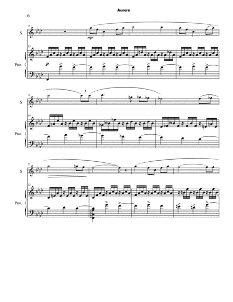 Seven Faure Art Songs Seven Faure Art Songs Flute Solo scores gallery preview page 6