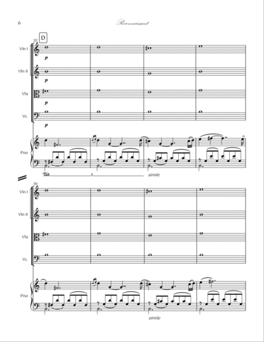 09. Reconnaissant Piano Quintet Piano Quintet scores gallery preview page 6