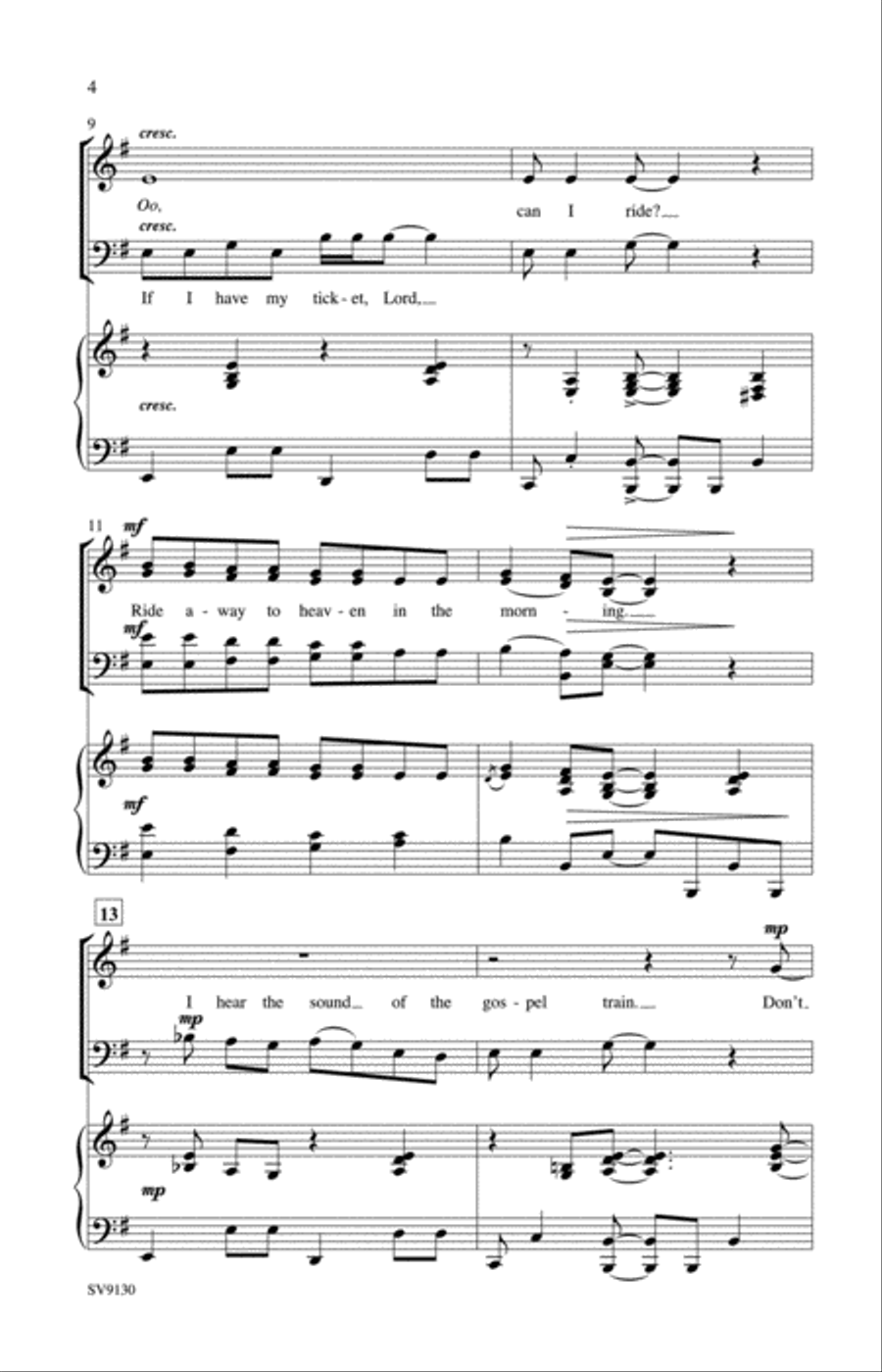 If I Have My Ticket 4-Part scores gallery preview page 3