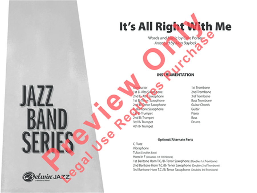 It's All Right with Me Jazz Ensemble scores gallery preview page 2