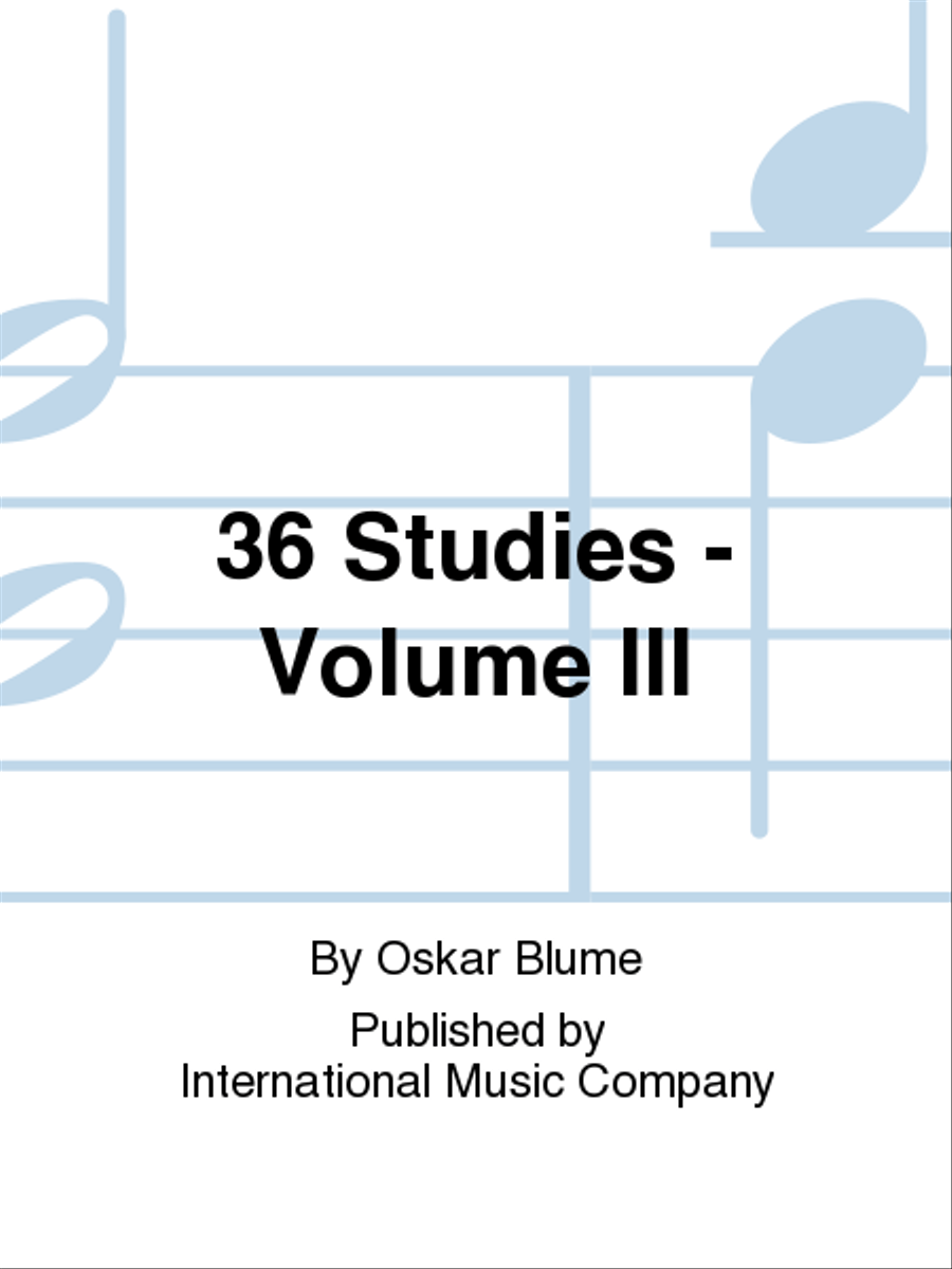 36 Studies: Volume III Trombone - Sheet Music