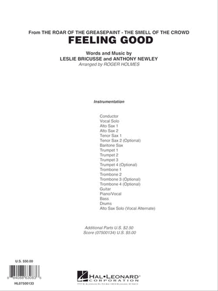 Feeling Good (Key: Cmi) Jazz Ensemble scores gallery preview page 9