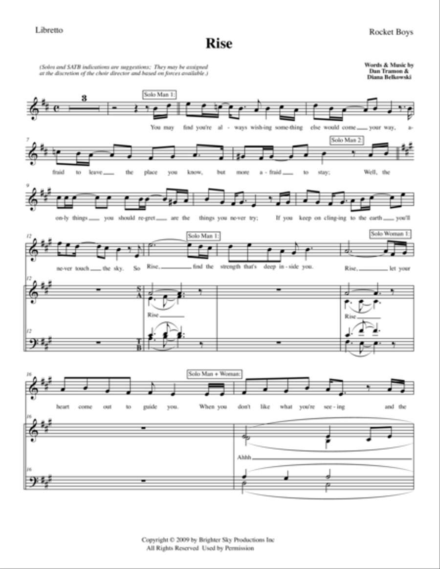 RISE Vocal Parts (