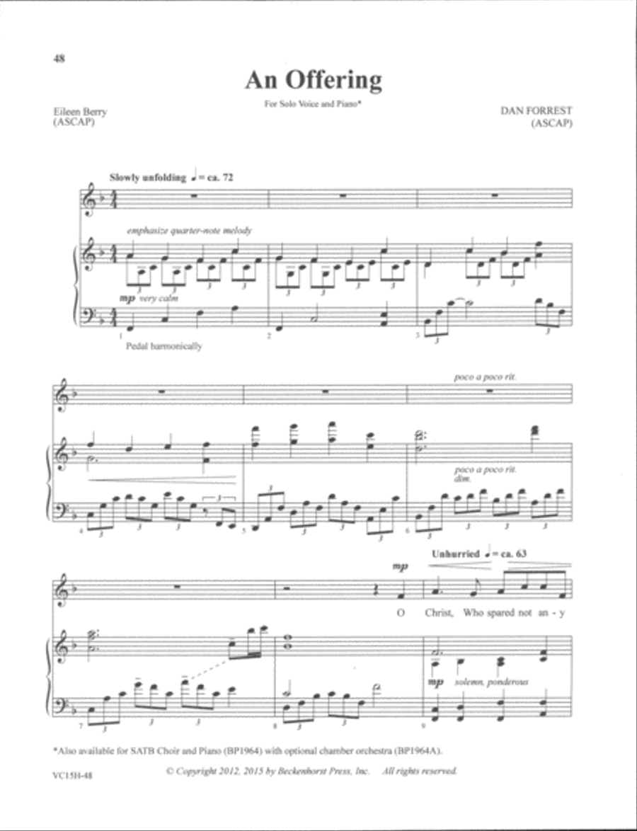 Sacred Solos of Dan Forrest - high voice High Voice scores gallery preview page 16