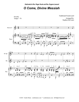 O Come, Divine Messiah (Duet for Bb-Trumpet and French Horn)