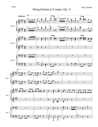 Minuetto & Trio by Boccherini for 3 Harps