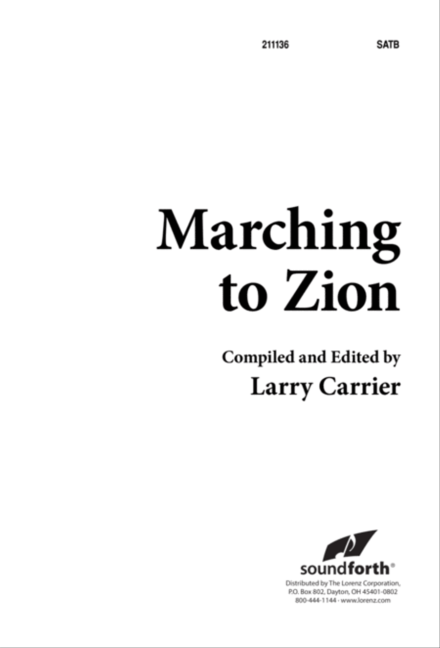 Marching to Zion 4-Part scores gallery preview page 1