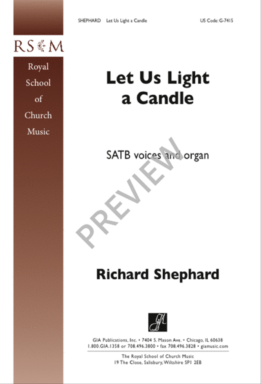 Let Us Light a Candle 4-Part scores gallery preview page 2