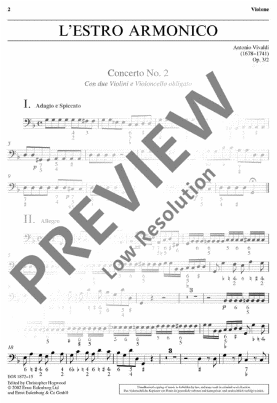 L'Estro Armonico Double Bass scores gallery preview page 2