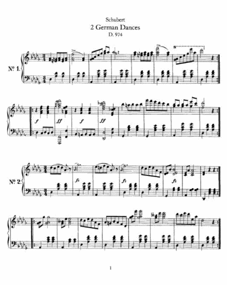 Schubert - 2 German Dances D. 974