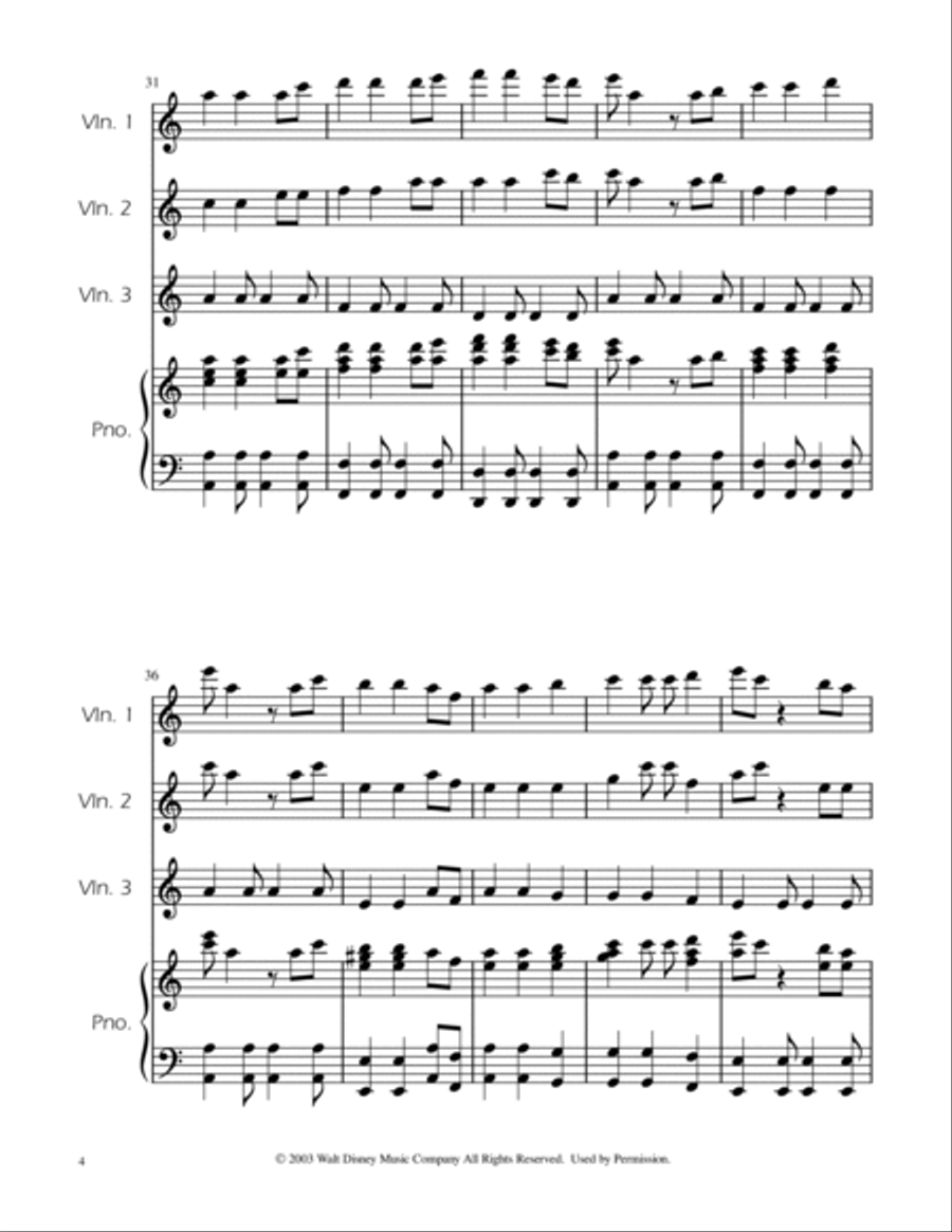 He's A Pirate He's A Pirate String Trio scores gallery preview page 4