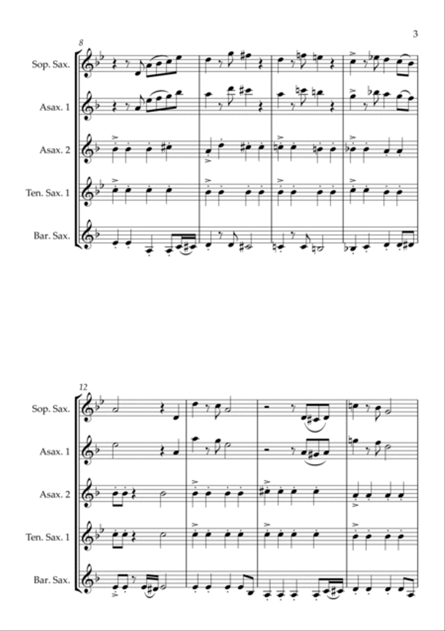 Nature Boy Woodwind Quartet scores gallery preview page 3