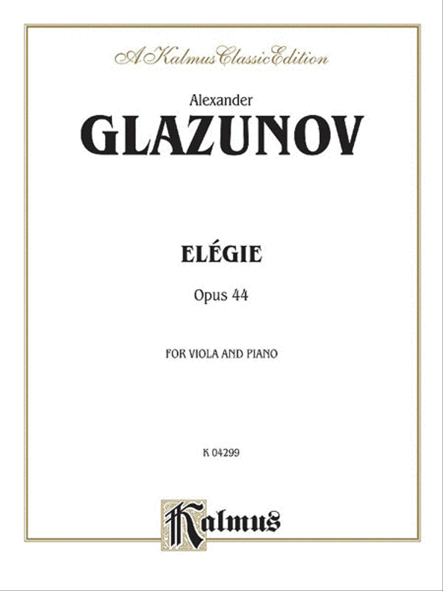 Elegie for Viola, Op. 44 Elegie for Viola, Op. 44 Small Ensemble scores gallery preview page 1