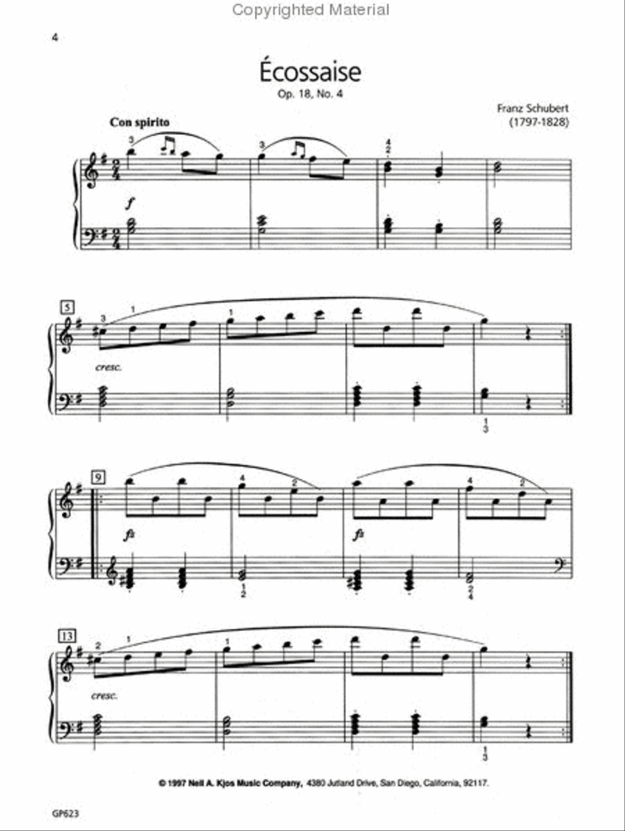Piano Repertoire: Romantic & 20th Century, Level 3 Piano Method scores gallery preview page 3