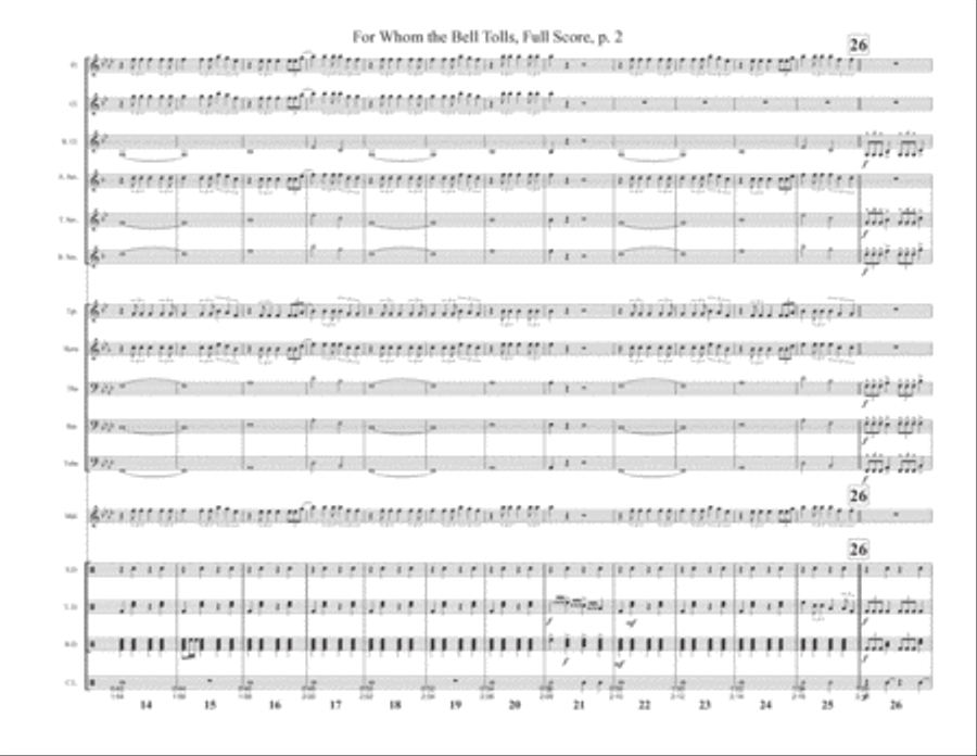 For Whom The Bell Tolls Marching Band scores gallery preview page 2
