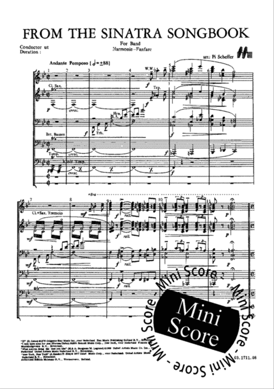 From the Sinatra Song Book Concert Band scores gallery preview page 5