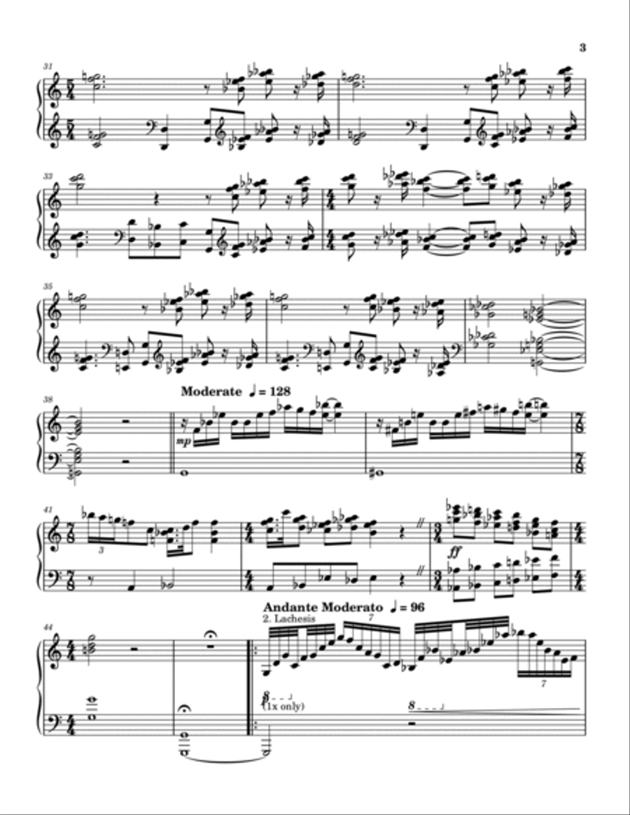 The Three Fates Piano Solo scores gallery preview page 4
