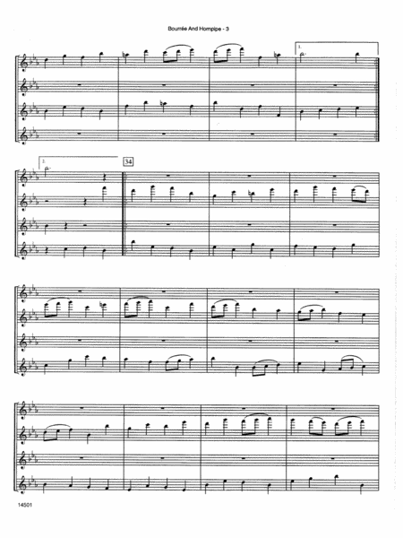 Bourree And Hornpipe (from Water Music Suite In F Major) - Full Score