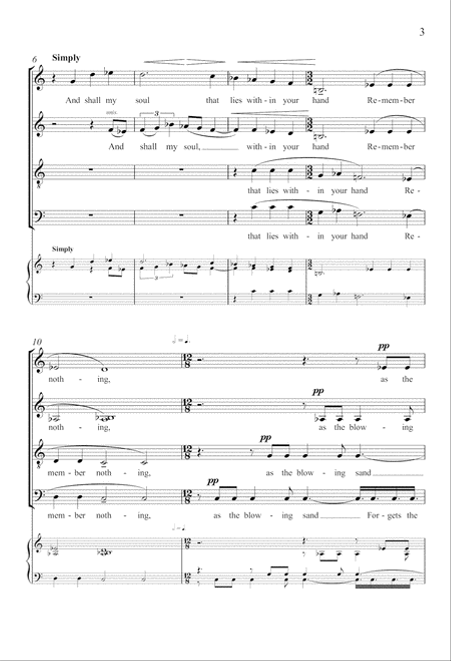 Shall we, too, rise forgetful from our sleep 4-Part scores gallery preview page 3