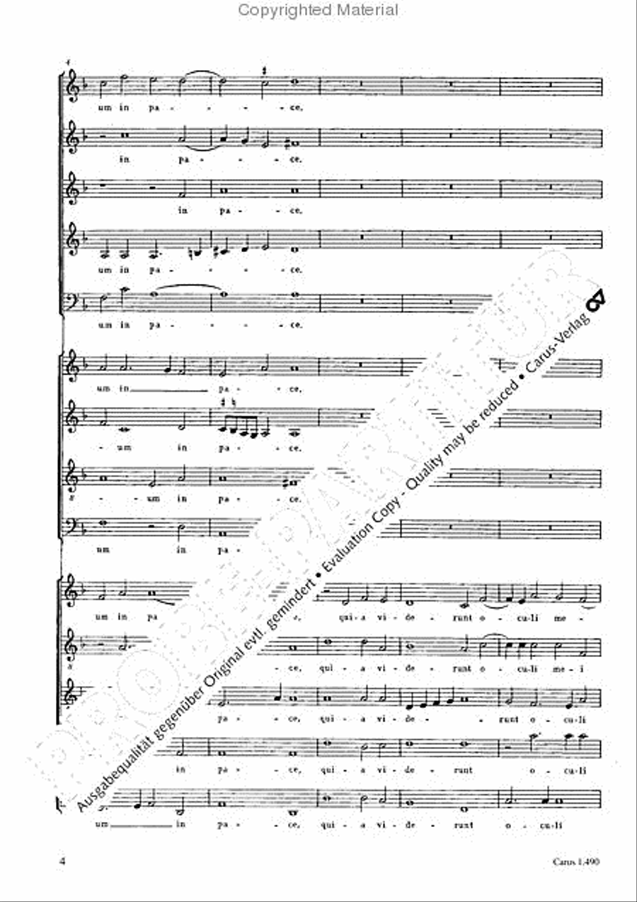 Nunc dimittis servum 4-Part scores gallery preview page 5