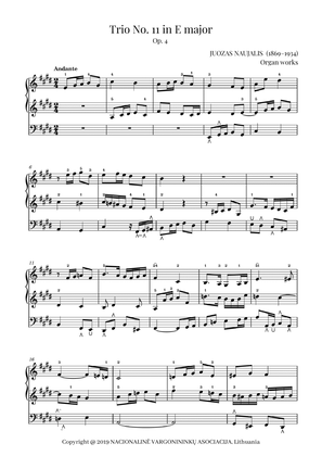 Trio No. 11 in E major, Op. 4 by Juozas Naujalis (1869–1934)