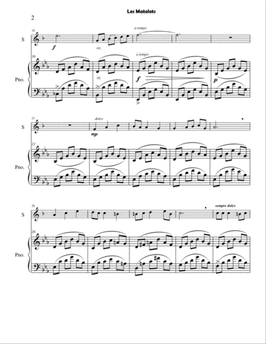Seven Faure Art Songs Seven Faure Art Songs Trumpet Solo scores gallery preview page 2