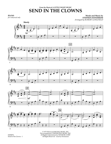Send in the Clowns (from A Little Night Music) (arr Robert Longfield) - Piano