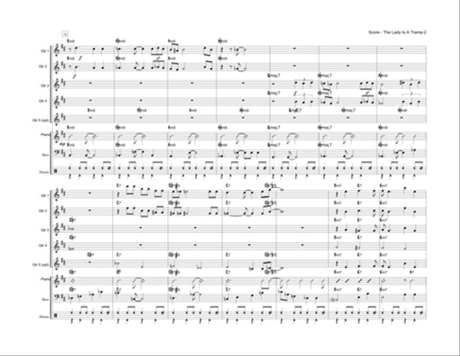 The Lady Is A Tramp Jazz Ensemble scores gallery preview page 3