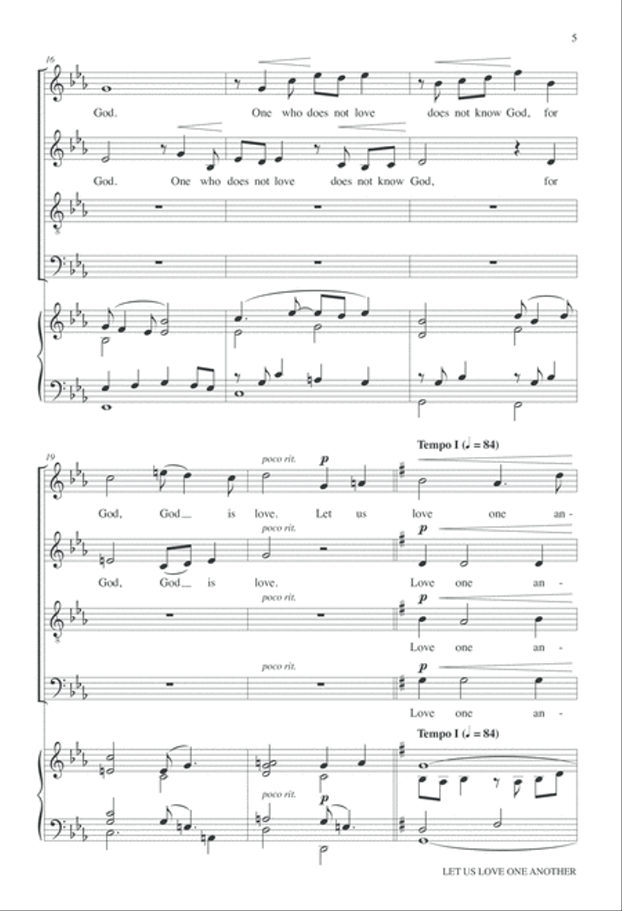 Let Us Love One Another 4-Part scores gallery preview page 5