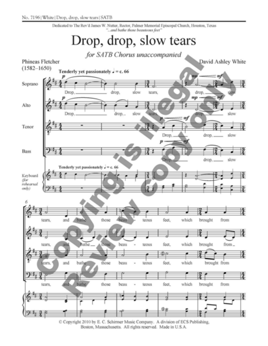 Drop, drop, slow tears 4-Part scores gallery preview page 6
