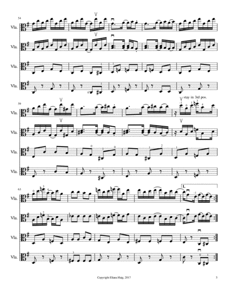 Maple Leaf Rag for Viola Ensemble or Viola Quartet image number null