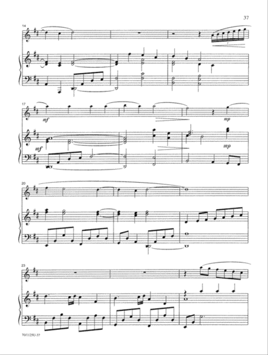 Contemporary Hymn Settings for Flute and Piano Flute Solo scores gallery preview page 21