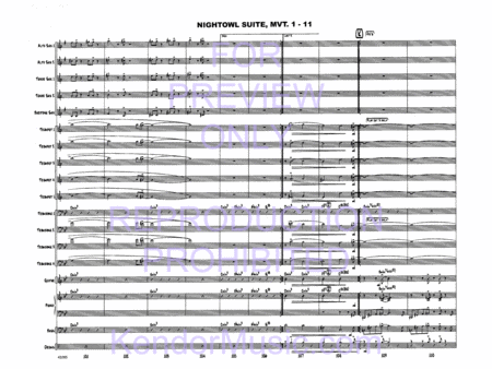 Nightowl Suite, Movement 1 (11 p.m. - Searching For Birdland) (Full Score)