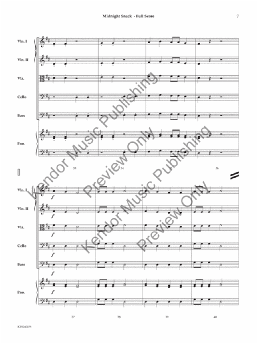 Midnight Snack Midnight Snack String Orchestra scores gallery preview page 8