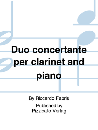Duo concertante per clarinet and piano
