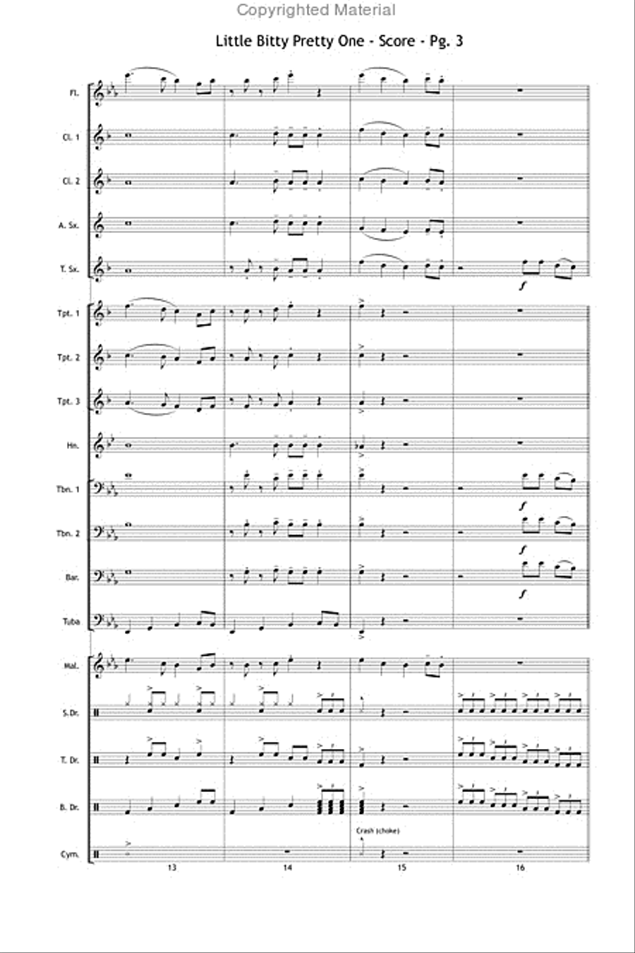 Little Bitty Pretty One Little Bitty Pretty One Marching Band scores gallery preview page 4