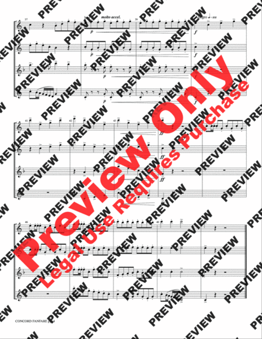 Concord Fanfare Small Ensemble scores gallery preview page 6